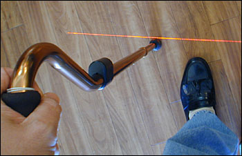 laser cane, cane with laser, cane for parkinsons